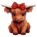 Cute Baby Highland Cows 13 Fabric Panel - ineedfabric.com