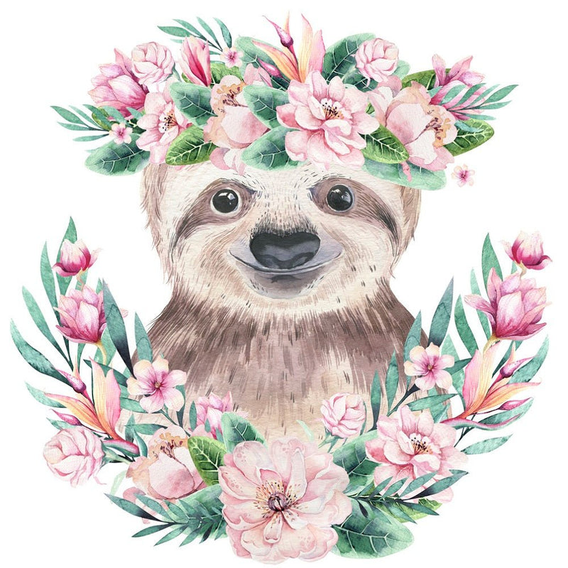 Cute Baby Sloth Fabric Panel - ineedfabric.com