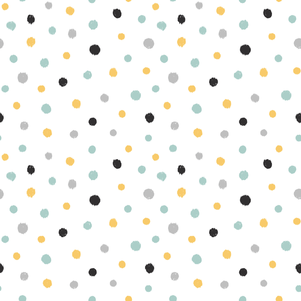 Cute Bees Dots Fabric - White - ineedfabric.com