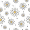 Cute Bees Floral Fabric - White - ineedfabric.com