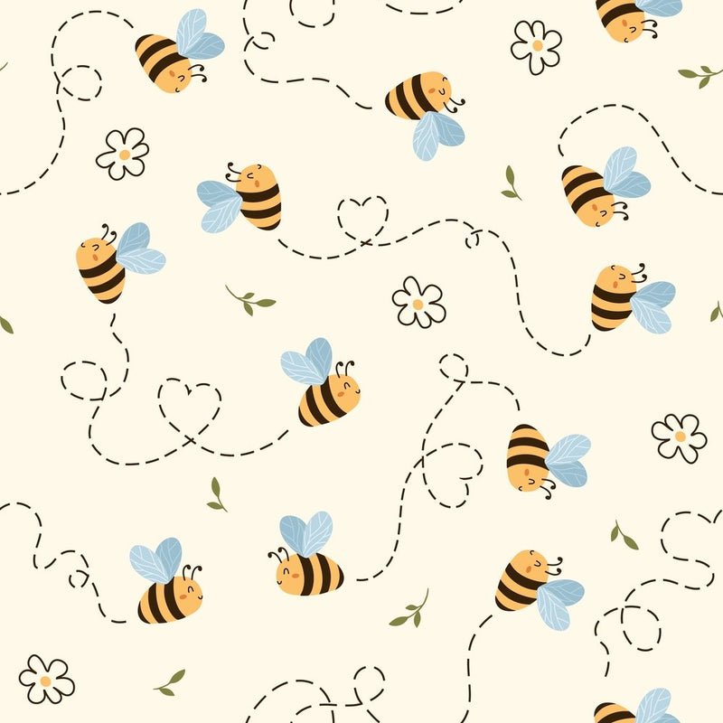 Fun Sewing Be Kind Bumble Bee Gnome Fabric Panel 9 Inches by 9 Inches