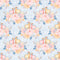 Cute Birds and Flowers 2 Birds Fabric - Blue - ineedfabric.com