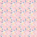 Cute Birds and Flowers Floral 1 Fabric - Pink - ineedfabric.com