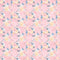 Cute Birds and Flowers Floral 1 Fabric - Pink - ineedfabric.com