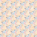 Cute Birds and Flowers Floral 1 Fabric - Yellow - ineedfabric.com