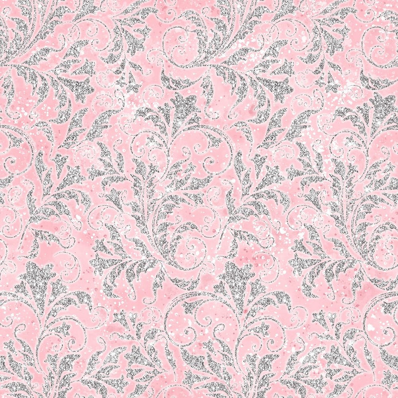 Cute Birds and Flowers Leaves Fabric - Pink - ineedfabric.com