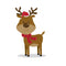 Cute Christmas Reindeer Fabric Panel - ineedfabric.com