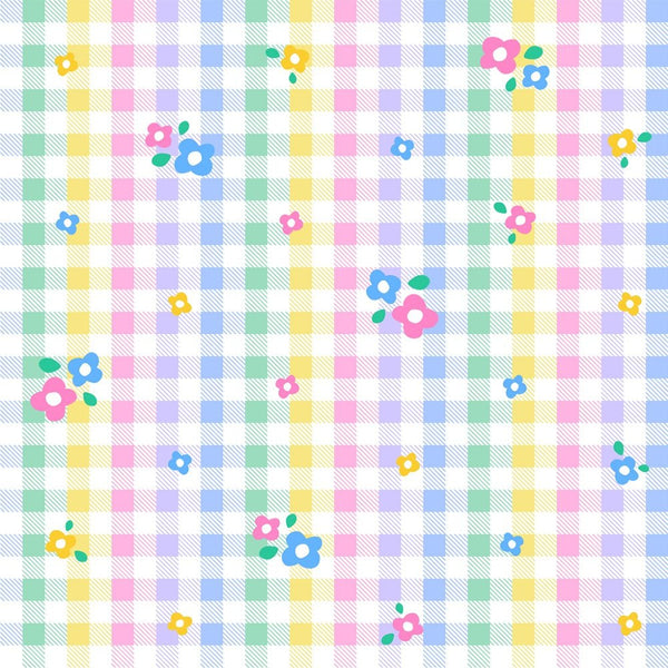 Cute Daisies Picnic Fabric - Rainbow - ineedfabric.com