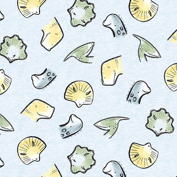 Cute Dinosaur Head Sketches Fabric - ineedfabric.com