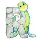 Cute Dinosaur "R" Fabric Panel - ineedfabric.com