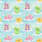 Cute Dragons Fabric - Baby Blue - ineedfabric.com