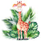 Cute Giraffe Fabric Panel - ineedfabric.com