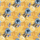 Cute Halloween Florals Fabric - Orange - ineedfabric.com