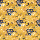 Cute Halloween Pumpkins and Bats Fabric - Orange - ineedfabric.com