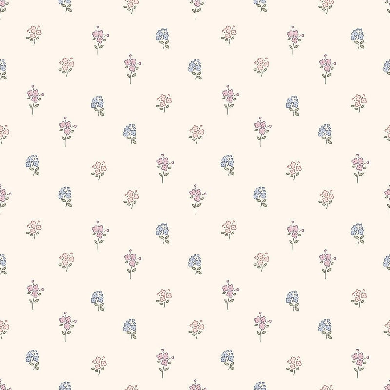 Cute Kittens & Floral Pattern 5 Fabric - ineedfabric.com