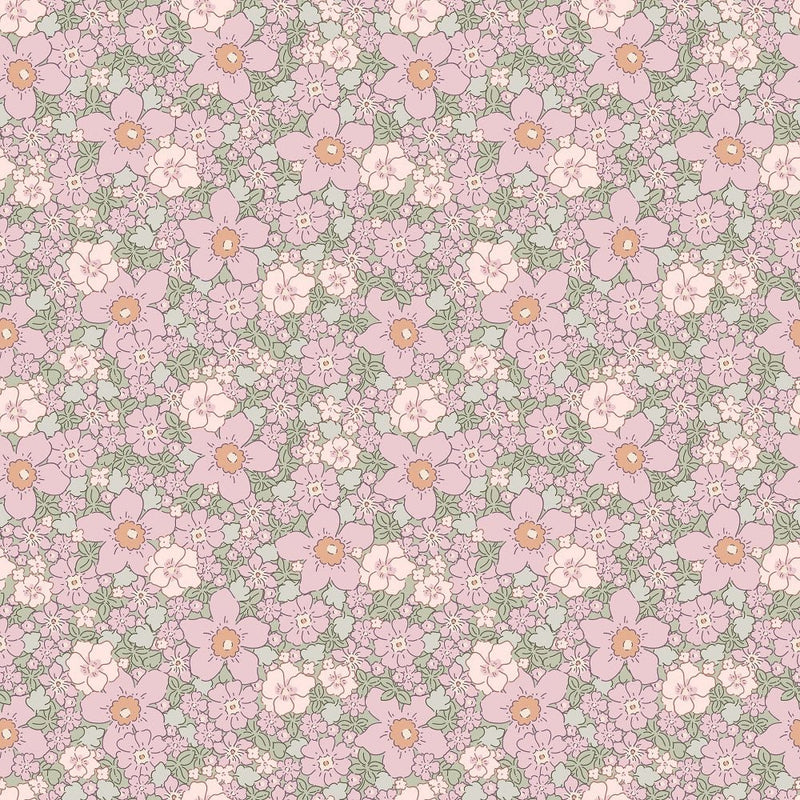 Cute Kittens & Floral Pattern 6 Fabric - ineedfabric.com