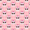 Cute Kittens & Hearts Fabric - Pink - ineedfabric.com