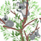Cute Koalas In Tree Fabric - ineedfabric.com