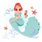Cute Mermaid Character Fabric Panel - ineedfabric.com