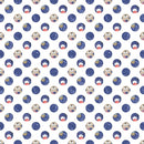 Cute Patriotic Bears Dots Fabric - Blue - ineedfabric.com