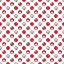 Cute Patriotic Bears Dots Fabric - Red - ineedfabric.com