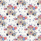 Cute Patriotic Bears on Blue Stars Fabric - White - ineedfabric.com