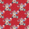 Cute Patriotic Bears on Stars Fabric - Red - ineedfabric.com