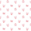 Cute Pigs With Accessories Fabric - ineedfabric.com