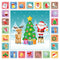 Cute Santa & Reindeer Christmas Advent Calendar Fabric Panel - ineedfabric.com