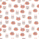 Cute Sleeping Animals Fabric - ineedfabric.com