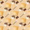 Cute Smores Allover Fabric - Tan - ineedfabric.com