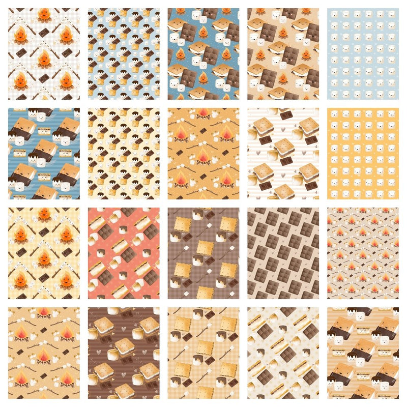 Cute Smores Fabric Collection - 1 Yard Bundle - ineedfabric.com