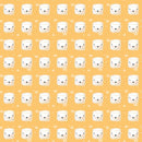 Cute Smores Marshmallows Fabric - Orange - ineedfabric.com