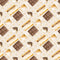 Cute Smores on Stars Fabric - Tan - ineedfabric.com