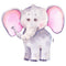 Cute Watercolor Elephant Fabric Panel - ineedfabric.com