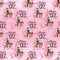 Cute Wizard of OZ Allover Font Fabric - Pink - ineedfabric.com