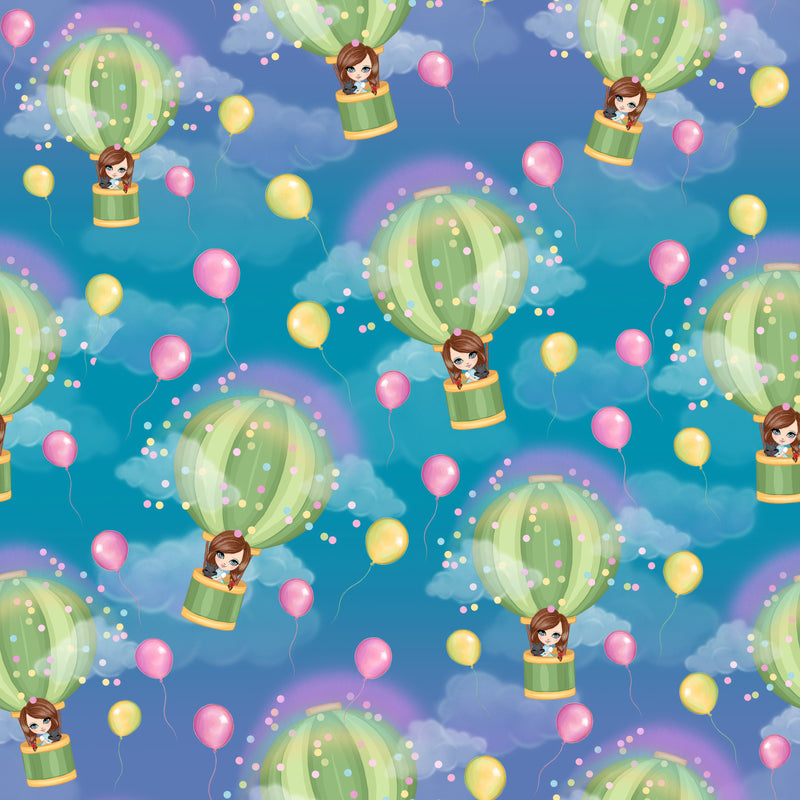 Cute Wizard of OZ Balloons Fabric - ineedfabric.com