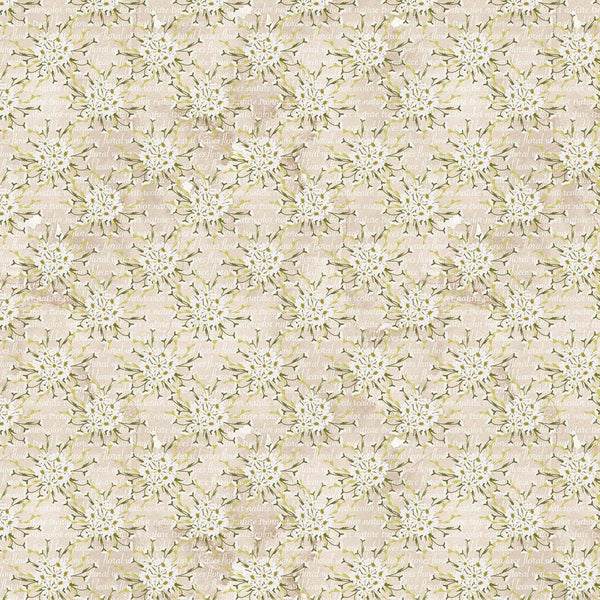 Daisies Bouquet With Font Fabric - Tan - ineedfabric.com