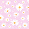 Daisy Flowers Fabric - Pink - ineedfabric.com