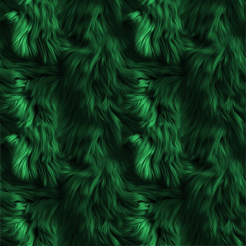 Dark Green Faux Fur Fabric By The Yard