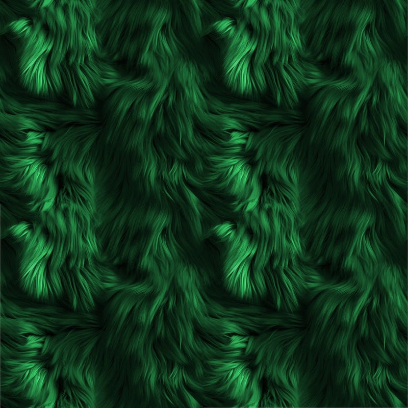 Dark Green Fur Fabric - ineedfabric.com