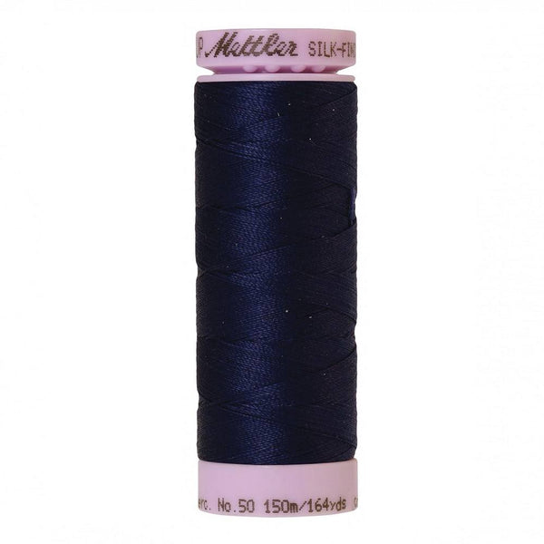 Dark Indigo Silk-Finish 50wt Solid Cotton Thread - 164yd - ineedfabric.com