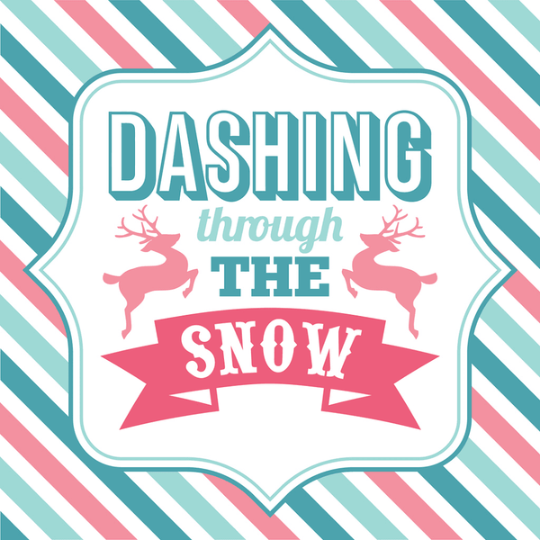 Dashing Through The Snow Fabric Panel - Multi - ineedfabric.com