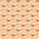 Decorative Apple Pies on Orange Plaid Fabric - ineedfabric.com