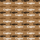 Decorative Coffee Font Fabric - Brown - ineedfabric.com