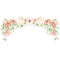 Decorative Peach Romance Flower Fabric Panel - ineedfabric.com