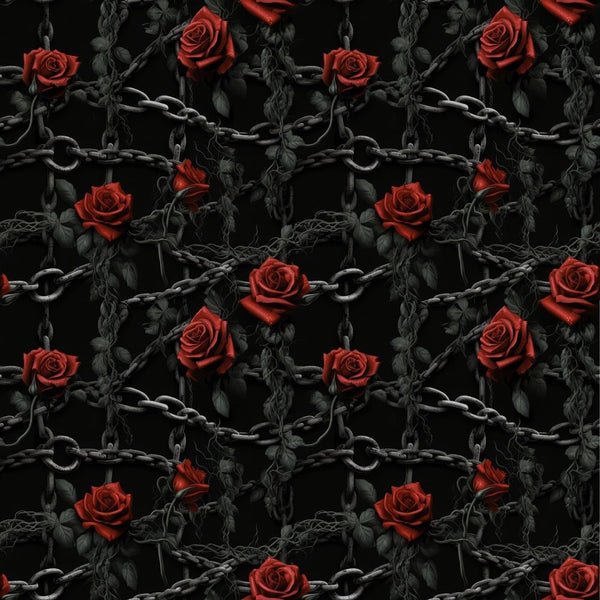 Deep Red Rose Fabric - ineedfabric.com