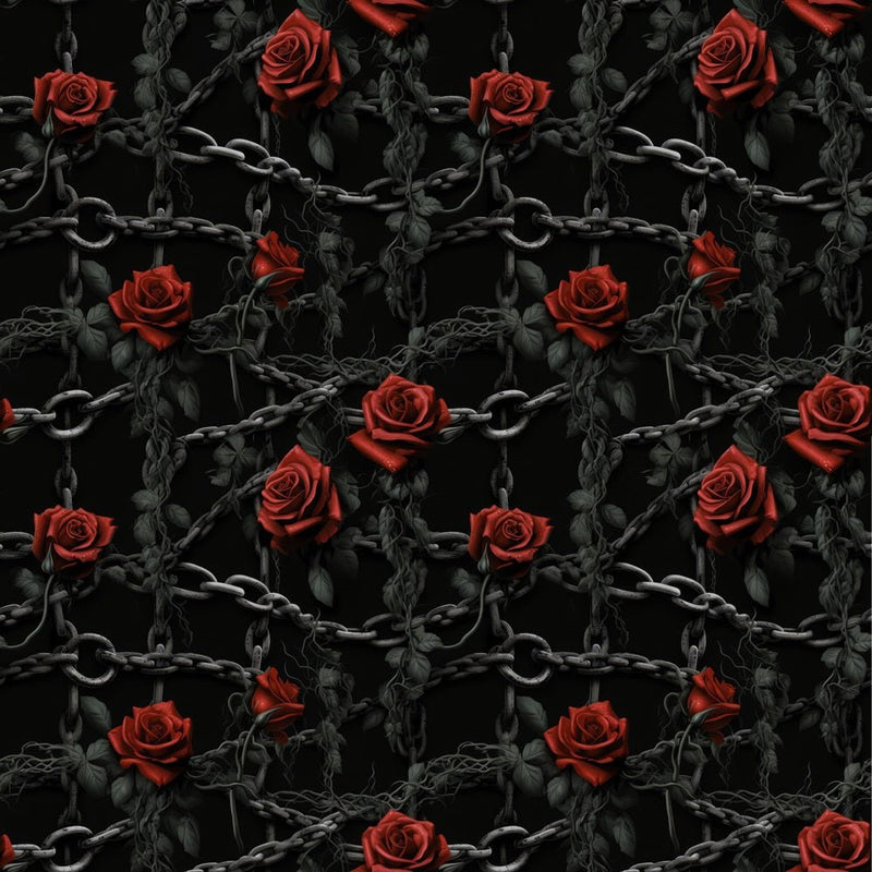 Deep Red Rose Fabric - ineedfabric.com