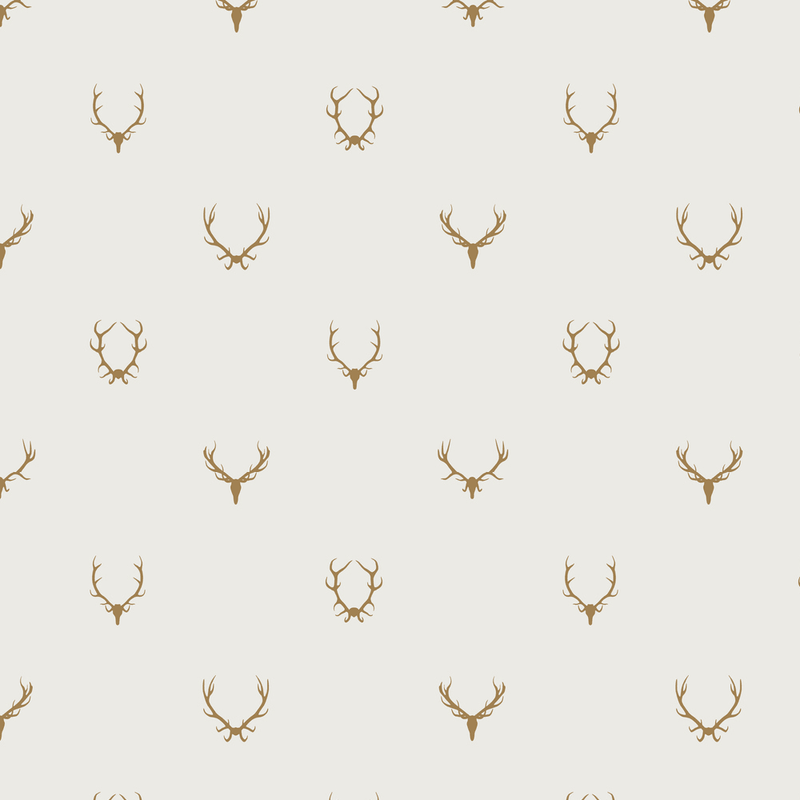 Deer Antlers Fabric - Tan - ineedfabric.com
