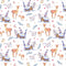 Deer Strolling Through The Magical Forest Fabric - ineedfabric.com
